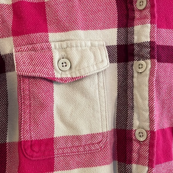 Patagonia Womens pink fjord Flannel shirt - size 2 - Picture 5 of 8